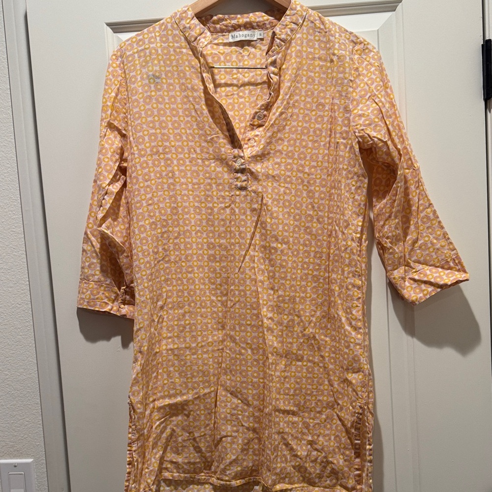 Women's Yellow Tunic Top